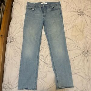 Calvin Klein Men's Straight Leg Jeans, 32/30 with small stain on back pocket